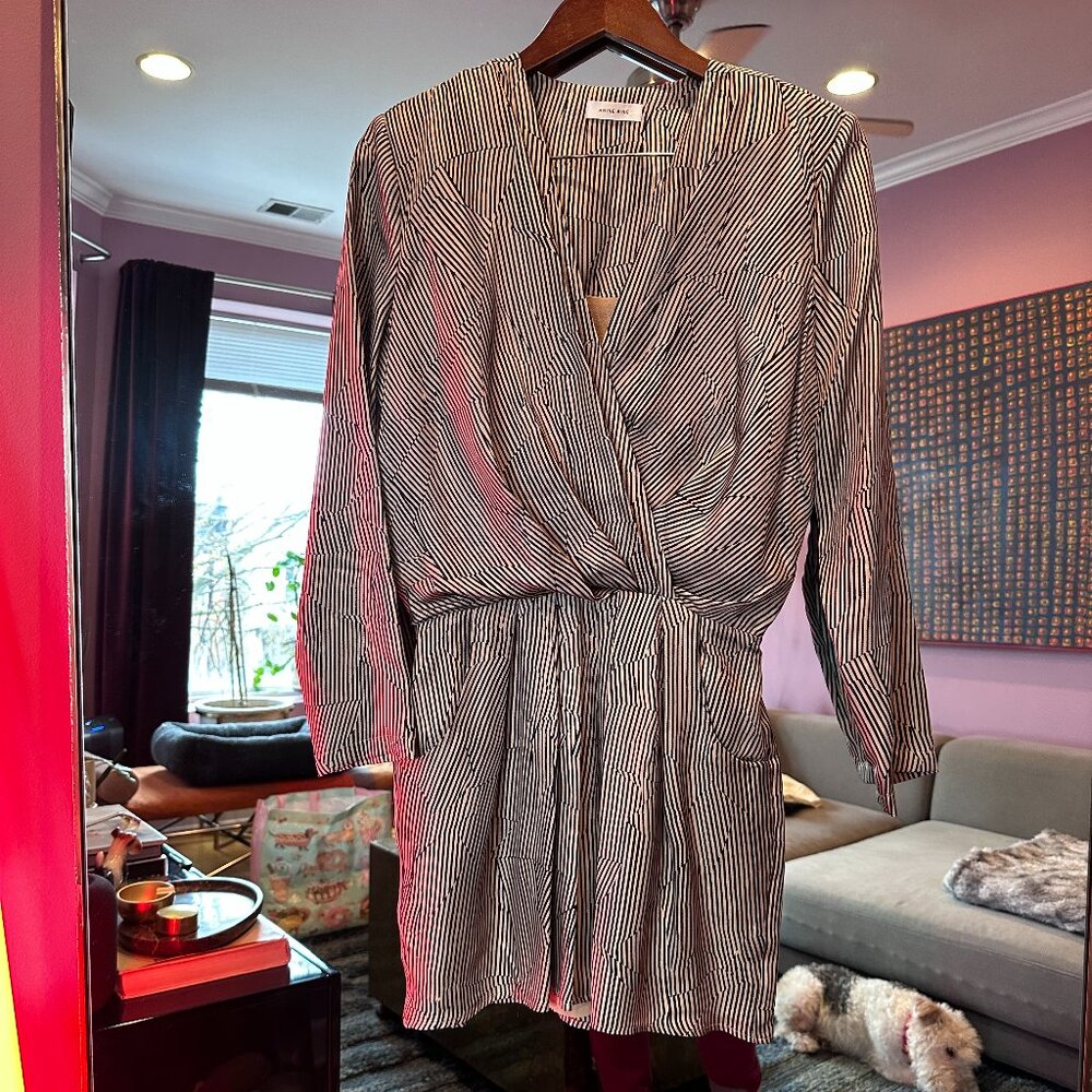 Anine Bing - Mini Dress with Shoulder Pads and Pockets - XS